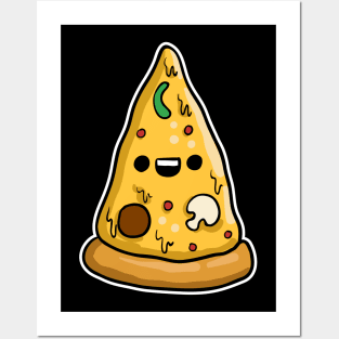 Cute Pizza Slice Posters and Art